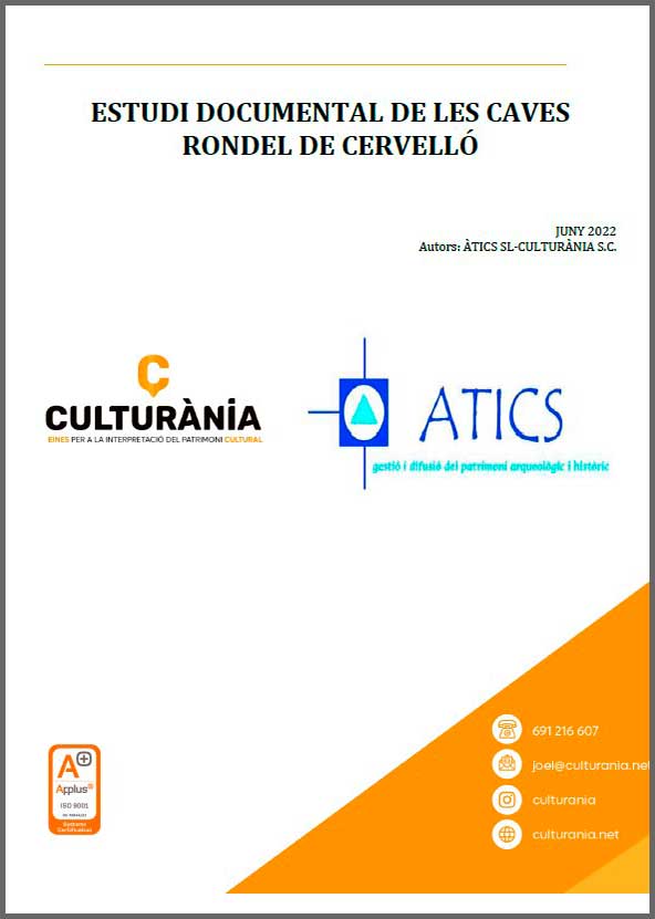 rondel-cervello Estudi documental de les Caves Rondel de Santa Coloma de Cervelló (El Baix Llobregat)