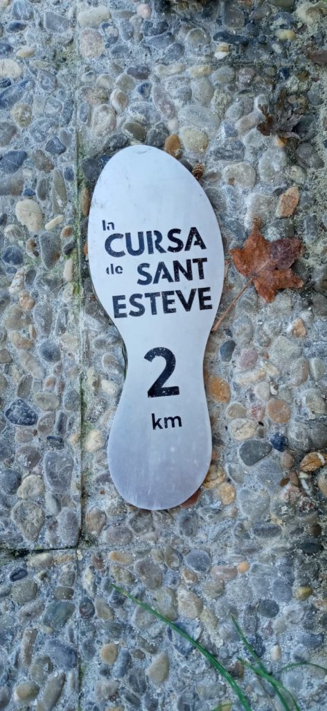 Senyalització del ruta de la cursa de Sant Esteve a Llagostera