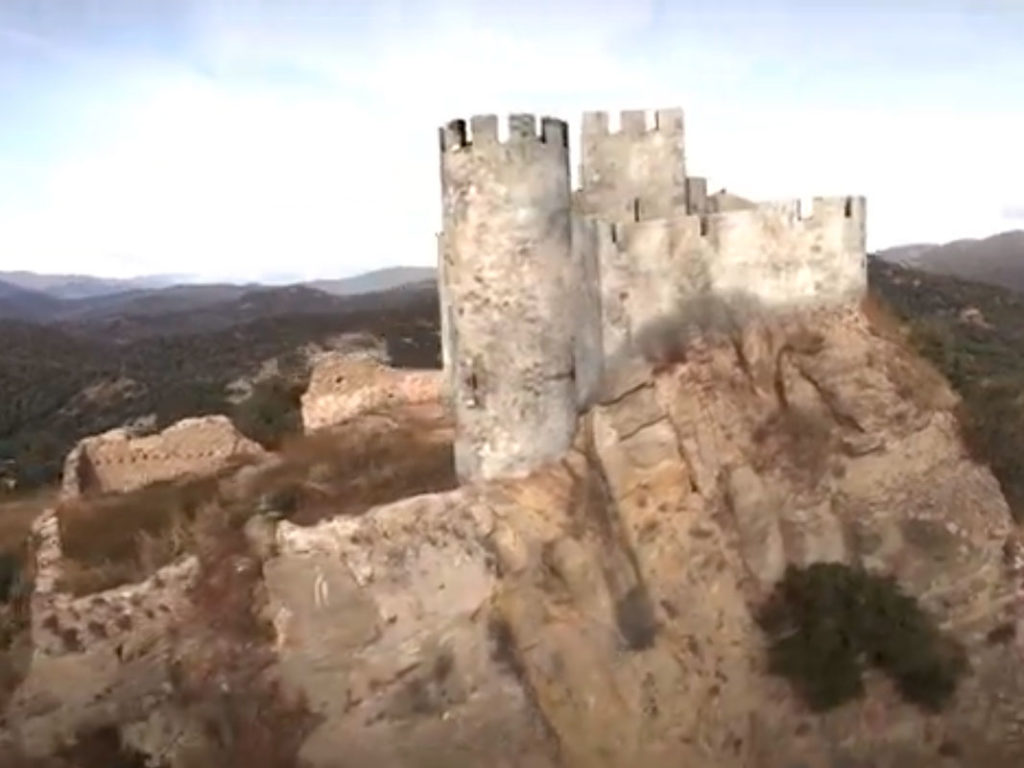 Recreació en format 3D del castell d'Hostoles
