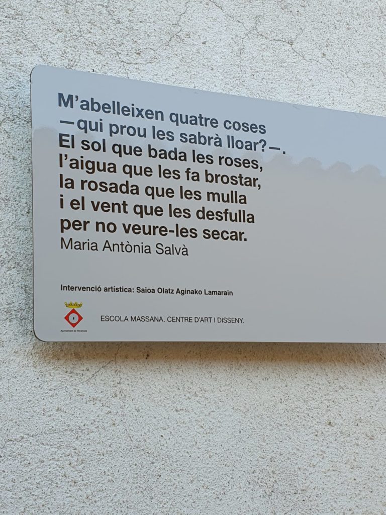 Projecte de senyalització de la ruta poètica del nucli antic de Peramola