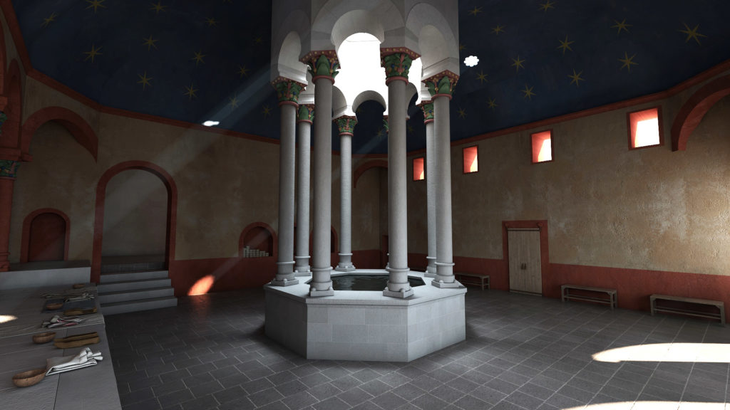 Recreació del funcionament dels Banys Àrabs de Girona en format 3D